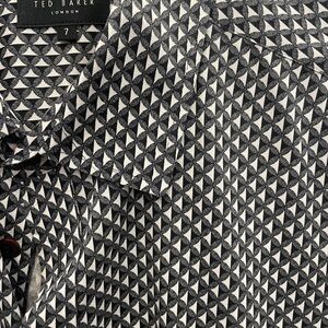 Ted Baker Men's Monochrome Patterned Shirt